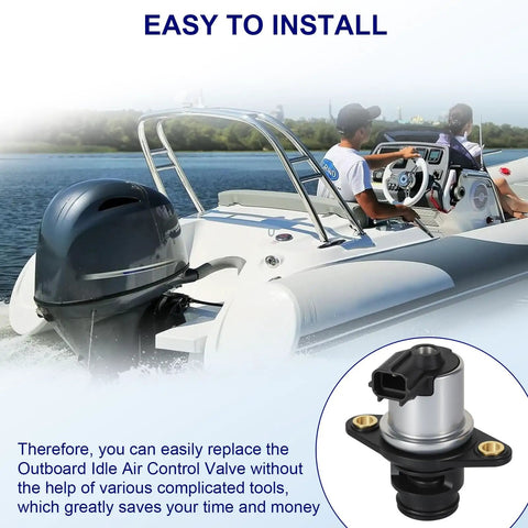 Boat on water highlighting Plug And Play Idle Air Control Valve For Mercury Mercruiser Outboard Four Stroke Engines