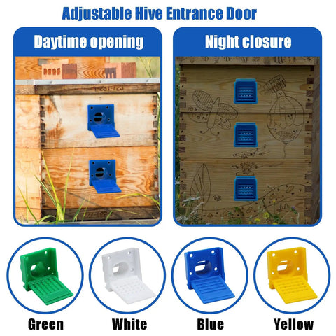 Beekeeping Bee Hive Entrance Gates Eight Pack Open And Close Entrance Reducers Blue Beehive Ventilation Window Disk Gate