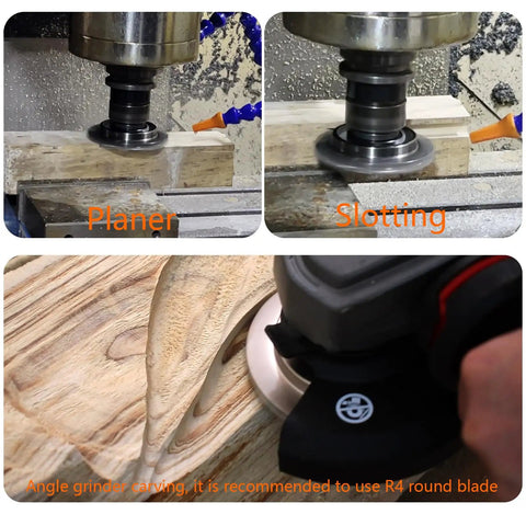 Spoilboard Surfacing Router Bit With One Half Inch Shank And Four Inch Cutting Diameter used in planing and engraving wood