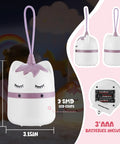 Two Pack Unicorn Themed Kids Camping Lanterns With RGB Multicolor Lights Battery Powered With Handy Lanyard, front view