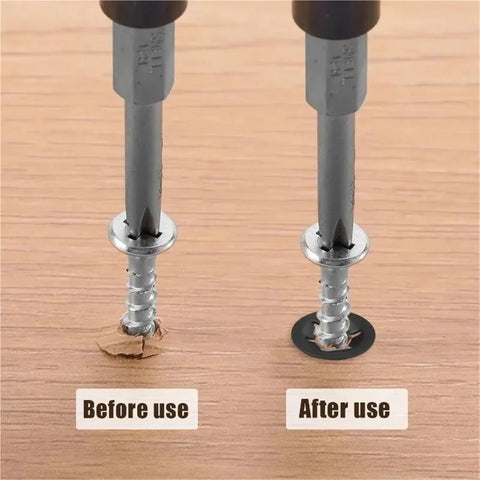 Comparison of screw usage with Internal Tooth And External Tooth Lock Washers Kit, showing before and after application effectiveness.