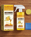 Beeswax Furniture Polish And Cleaner With Quick Fix Wood Repair Stick For All Wood Types Tables And Cabinets shown with packaging