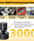 Heavy Duty Square Punch Die For CH70 Hydraulic Press 13.5x13.5mm shown with 3000 punching experiment indication, highlighting durability and precision in steel.