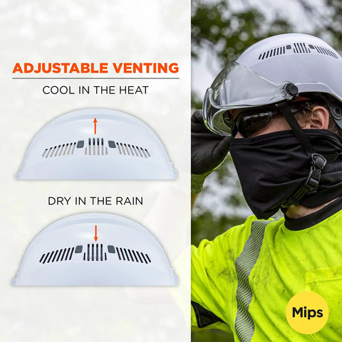 MIPS Safety Helmet With Climbing Style Worksite Ready Ventilated Hard Hat For Angled Impact Protection And EN 12492 Compliance Class C