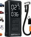 Portable Tire Inflator Air Compressor With 5200mAh Battery And 150 PSI Quick Inflate for Car Tires, Bikes, Basketballs, LED Display