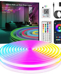 Dope Neon RGB Rope Lights For Gaming Rooms And Living Spaces, IP67 Waterproof Flexible LED Rope Light showcased with app and remote