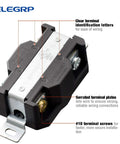 Heavy Duty NEMA L14 20R Locking Receptacle For Generator 20 Amp 125 250V Twist Lock Socket with serrated terminal plates and screws