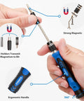 All In One Precision Screwdriver Set With 120 Magnetic Bits And 22 Accessories For Electronics Repair, showing ergonomic handle and magnetic feature