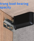 Kitchen Cabinet Metal Hanger Suspension Bracket For Surface Mounted Wall Cabinets shown installed on wood and metal surface
