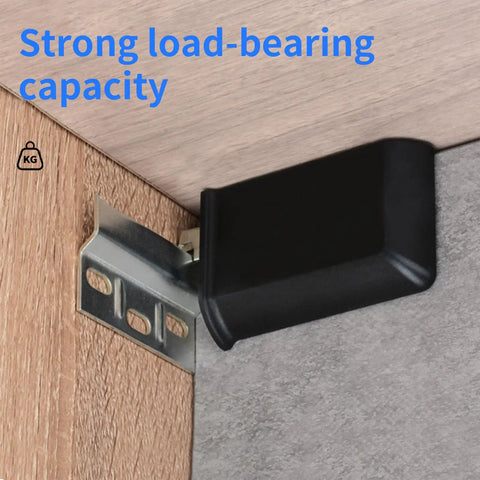 Kitchen Cabinet Metal Hanger Suspension Bracket For Surface Mounted Wall Cabinets shown installed on wood and metal surface