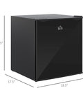 1.1 Cubic Foot Countertop Mini Freezer In Sleek Black Featuring Removable Shelves, 19.25 inch height, ideal for tight spaces.