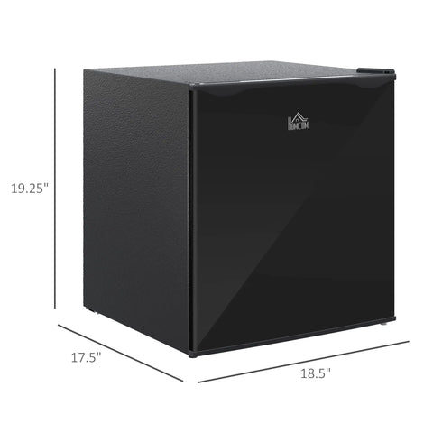 1.1 Cubic Foot Countertop Mini Freezer In Sleek Black Featuring Removable Shelves, 19.25 inch height, ideal for tight spaces.