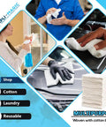 Cotton Shop Towels 14 By 12 Inches 145 Pack Reusable Cleaning Rags For Automotive Garage Workshop And Industrial Use White Durable Absorbent Lint Free Quick Clean Up Workhorse Towels