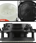Shop Grade HV HVAC Heater Blower Motor Assembly for Chevy Equinox, Lyriq, Blazer with detailed views of motor design.
