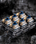 Astrolink Magnetic Switches for HE Gaming Keyboard With Rapid Trigger 36gf Initial Force on a transparent tray