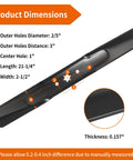 Dimensions of Beefy Heavy Duty 42 Inch Mower Blades Two Pack Fits Cub Cadet Troy Bilt 42 Inch Decks Craftsman LT1500