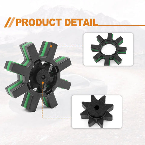 Rock Solid Electric Power Steering Motor Shaft Kit For Select Toyota Models built tough with rubber and ABS in black and green.