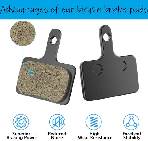Dope Disc Brake Pads With Installation Tool For TRP Tektro Shimano, Semi Metallic Copper Fiber Pads, shown in detail with benefits.
