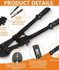 Heavy Duty Wire Rope Crimping Tool Kit With 14 Inch Swaging Tool And Wire Rope Cutter, shown with ergonomic handle and chrome vanadium steel claws.