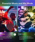 50ft Color Changing LED Strip Lights With Bluetooth Music Sync, Color Chasing RGB LEDs in music and mic mode during party