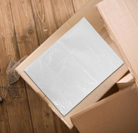 Waterproof Bubble Mailers 10 Pack Self Seal Padded Envelopes 40x50 CM Foam Packaging Bags in cardboard box on wooden floor