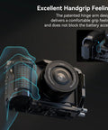 Cage Kit for Sony A6700 With HDMI Cable Clamp and Built In Quick Release Plate Arca Type Rig showcasing handgrip design.