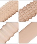 4 Piece Plasticine Rolling Pin Set With Wooden Handles For Dough, Embossing And Bakeware, Kid Friendly Rolling Sticks, surface details