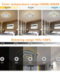 Dimmable Acrylic Ceiling Light With Remote Control, Flush Mount LED Modern Lamp, color temperature and dimming options
