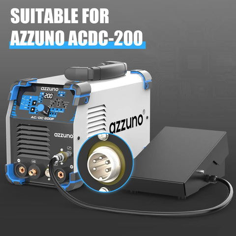 Top Shelf Slick 5 Pin TIG Welding Foot Pedal Control Box With Solid 10 Foot Extension Cable And Smooth Amperage Dial For ACDC Welding Machines And Parts