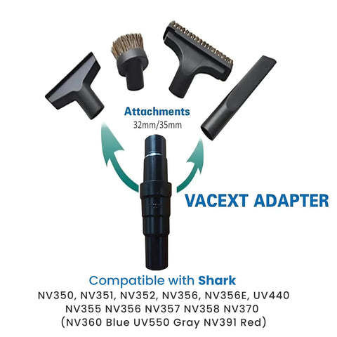 Easy Fit Vacuum Hose Adapter Kit For 1 1/4 Inch Attachments, Seals 33mm To 38mm Hoses, Compatible With Wet Dry Shop Vac And Pool Vac