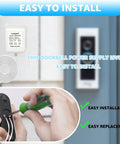 Extra Long 16.4Ft Doorbell Transformer 24V 500mA with easy install shown with screwdriver and cord