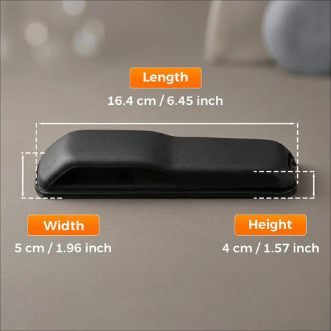 Black rubber hood stop bumper, 16.4x5x4 cm, part of Hood Stop Bumpers and Windshield Rest Kit For Quiet Hood Stability And Hood Flutter Fix With Rattle Free Driving OE Spec Replacement 68307300AC 2 Pieces Fits Many Cars And SUVs Easy Install
