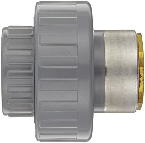 CPVC Pipe Fitting Union With Viton O Ring For Easy No Fuss Plastic To Metal Pipe Connections Schedule 80 Gray 1 Inch