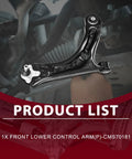 Upgrade Your Ride With This Front Lower Right Control Arm W Ball Joint For Your 2012-2021 VW Passat. High Performance OE Replacement Ensures Smooth Handling, Rock Solid Durability, and Total Peace Of Mind On The Road Today. black metal front lower right control arm with ball joint