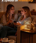 Two friends with Best Friend 3D Illusion Lamp Night Light With Warm White Glow And Sweet How Special You Are To Me Message
