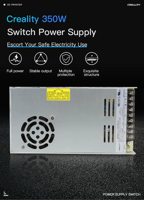 350W Power Supply Upgrade For Ender-3 V3 SE And V2 Neo S1 Pro S1 Plus K1 CR-10 SE Beefy Aluminum Case With Thickened Shell Safe Reliable