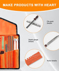 Pro Grade Chainsaw Sharpening Kit With Ten Chainsaw Files In 5/32 3/16 And 7/32 Inches File Holder Depth Gauge And Durable Storage Case