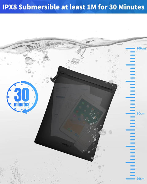 IPX8 Waterproof Document Bag Submersible One Meter For Business Travelers And Boating Keep Your Legal Docs Passports And Valuables Bone Dry