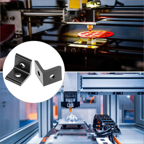 Aluminum 2020 Corner Bracket Set With 20 M5 Bolts And 20 T Slot Nuts For 6mm T Slot And V Slot 10 Piece Kit on 3D printer frame