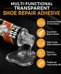 Heavy Duty Shoe Glue 30 Grams Clear Waterproof Flexible Adhesive For Sneak Restoration And Boot Craft, bottle pouring adhesive.