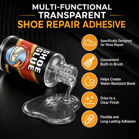 Heavy Duty Shoe Glue 30 Grams Clear Waterproof Flexible Adhesive For Sneak Restoration And Boot Craft, bottle pouring adhesive.