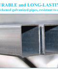 Close-up of galvanized pipes from Bubble Film Packing Rack Wall Mounted Dispenser For Moving Supplies No Tools Needed Quick Install