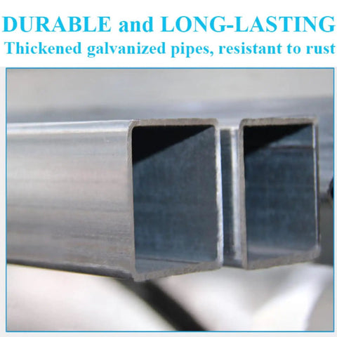 Close-up of galvanized pipes from Bubble Film Packing Rack Wall Mounted Dispenser For Moving Supplies No Tools Needed Quick Install