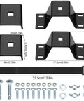 Ride Ready High Lift Jack Mount Kit With Two Heavy Duty Farm Jack Brackets, protective caps, strap, and hardware for off road trucks.