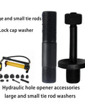 Hole Opener Accessory Kit With Large And Small Tie Rods And Washers For Syk8A Syk8B And Syk15 Punching Machines Pro Grade Heavy Duty Industrial Set For Versatile Hole Punching Operations, black steel parts