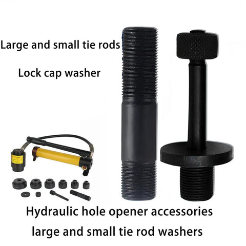 Hole Opener Accessory Kit With Large And Small Tie Rods And Washers For Syk8A Syk8B And Syk15 Punching Machines Pro Grade Heavy Duty Industrial Set For Versatile Hole Punching Operations, black steel parts