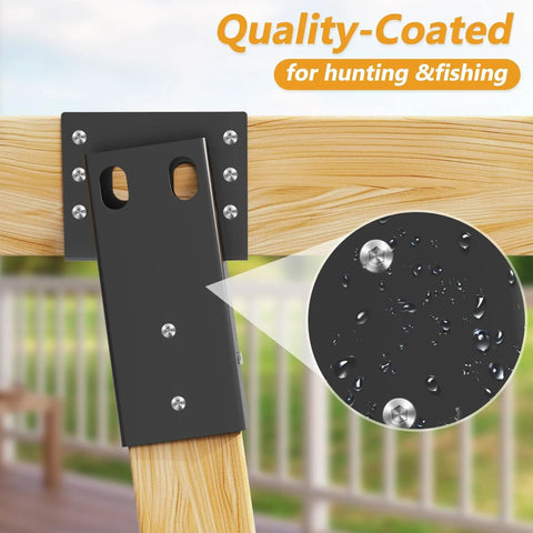 Beefy 4x4 Compound Angle Brackets For Deer Stands And Hunting Blinds Heavy Duty Steel Elevated Platform Brackets Set Of 4 For Tree House Shooting Shack And Observation Deck
