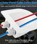 Waterproof Solar Cable Entry Gland Double Pass Through For All Cable Types 2mm2 To 6mm2 White Ideal For RV Campervan Boat Yacht Solar Projects With Upgraded M16 Nut For Tight Seal