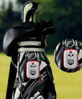 Golf bag with Hard Shell EVA Carry Case For Golf Rangefinders Waterproof Shockproof Protective Box attached, Silver color
