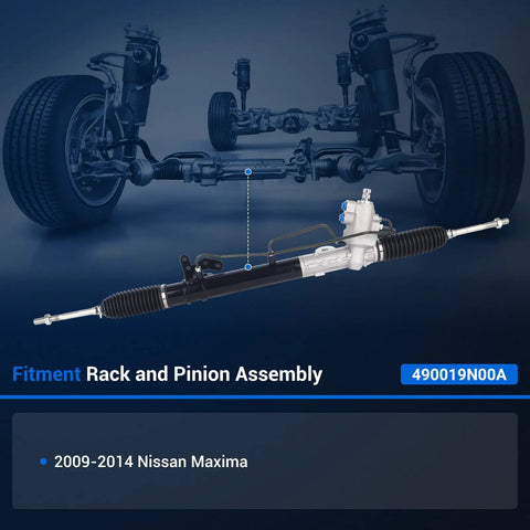Image of drop-in hydraulic power steering rack and pinion for Nissan Maxima 2009-2014 EVO.
